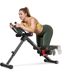 Fed Fitness Adjustable Ab Workout Machine for Home Gym, Full Body Strength Training Exercise Equipment, Foldable Waist Trainer for Body Shaping