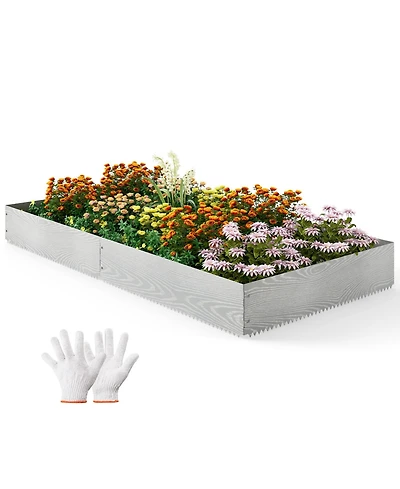 Sugift 6-Pack 20 Ft Galvanized Metal Landscape Edging for Lawn