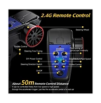 Bruce & Shark 2.4GHz Rc Off-Road Car, 1/24 Scale with Cruise Control and 3-Speed Adjustment