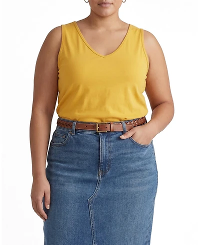 Universal Standard Women's Plus Double V Tank