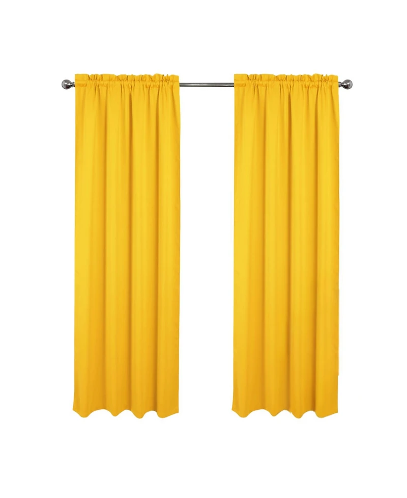 Rt Designers Collection 100percentage Polyester Twilight Blackout Rod Pocket Curtain Panel