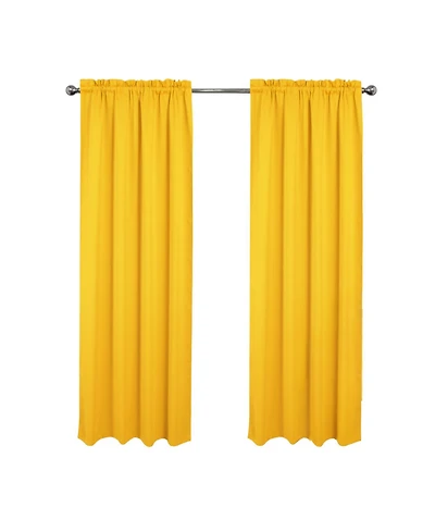 Rt Designers Collection 100percentage Polyester Twilight Blackout Rod Pocket Curtain Panel