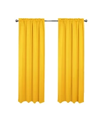 Rt Designers Collection 100percentage Polyester Twilight Blackout Rod Pocket Curtain Panel