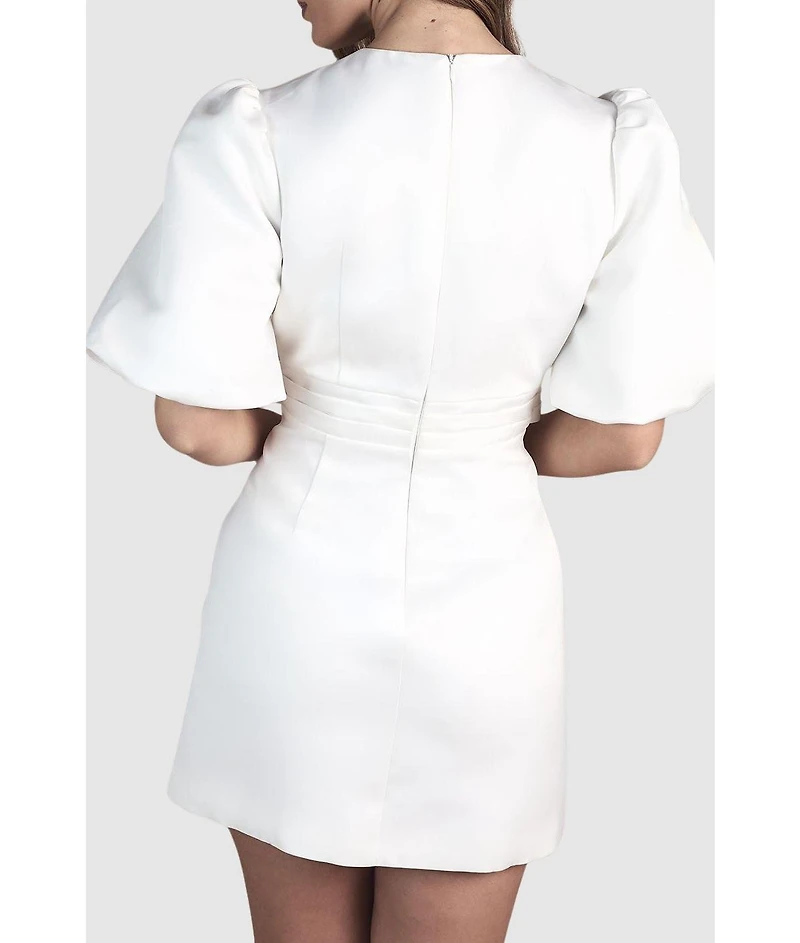Coast Women's Wrap Front Short Sleeve Mini Dress