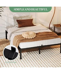 gaomon 10 Inch Bed Frames Heavy Duty Metal Platform Bed with Under Bed Storage, Sturdy Steel Slat Support, No Box Spring Needed