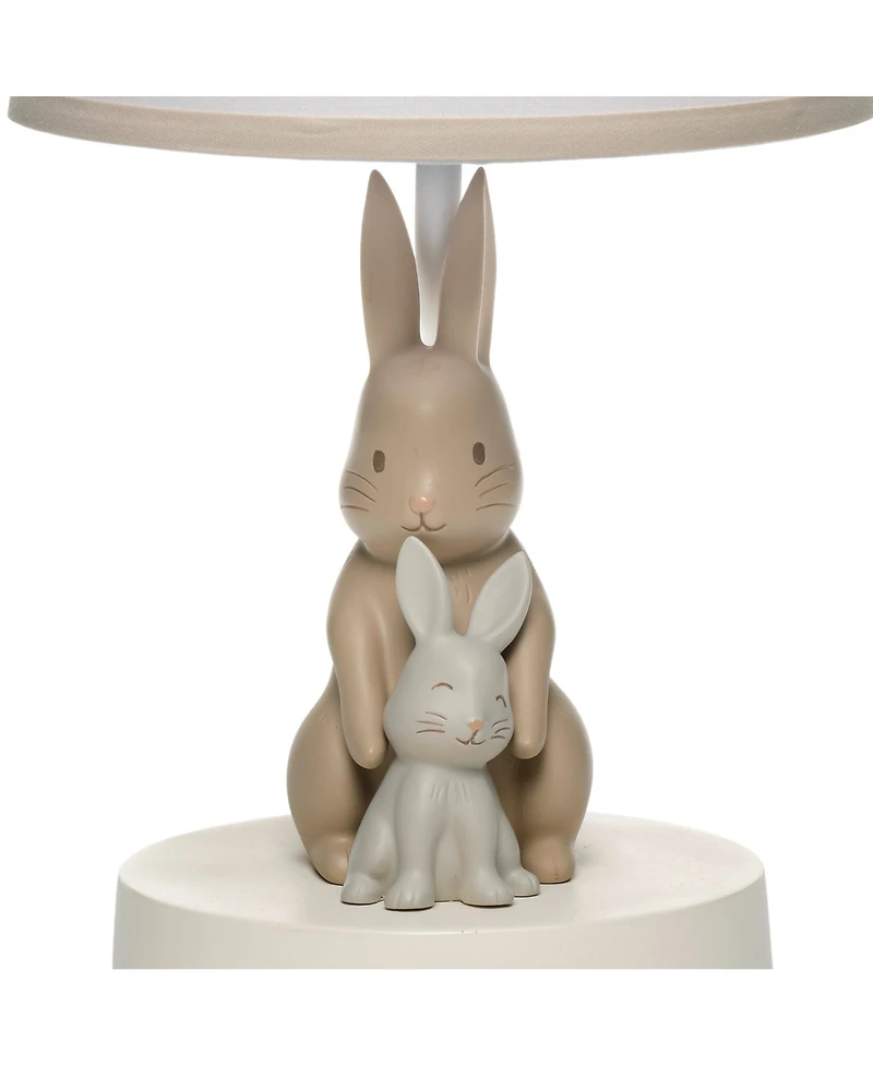 Lambs & Ivy Signature Bunny Hop Hand-Painted Resin Rabbits Lamp with Shade