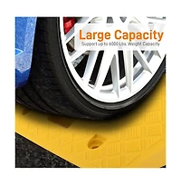 Pyle Car/Truck Curb Ramps, Heavy-Duty Portable Ramp Set, 2 Pieces