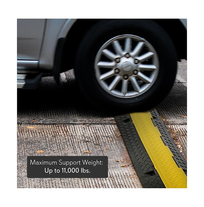 Pyle Cable Cover Ramp Safety Track with Flip-Open Lid, Single Channel
