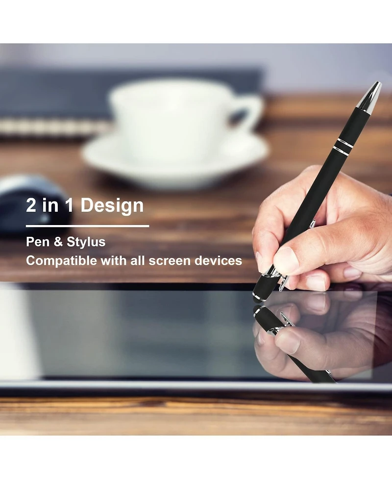 Gnuadz Ballpoint Pen Stylus Soft Touch Metal Click 12 Pens