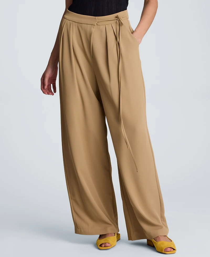 Kenneth Cole Women's Wide Leg Double Pleat Pants