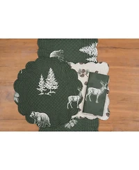 C&F Home Fernwood Forest 100% Cotton Scalloped Set of 6 Placemats 13" x 19