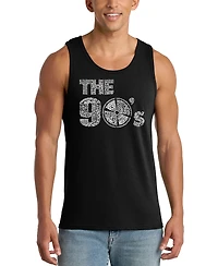 La Pop Art Men's 90's Typography Retro Graphic Tank Top