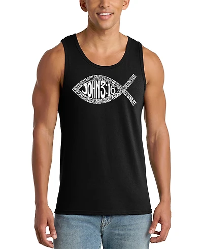 La Pop Art Men's Christian Bible Word Tank Top