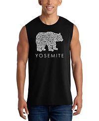 La Pop Art Men's Yosemite Word Graphic Tank Top