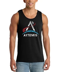La Pop Art Men's Nasa Artemis Typography A Logo Tank Top