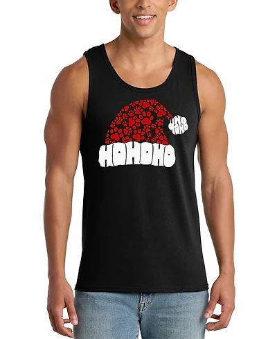 La Pop Art Men's Santa Hat Graphic Tank Top
