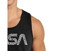 La Pop Art Men's Nasa Logo Typography Graphic Tank Top