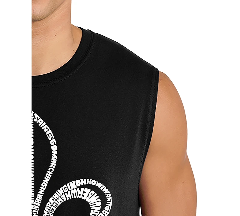 La Pop Art Men's Fleur-De-Lis Word Tank Top