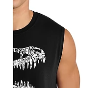 La Pop Art Men's T-Rex Skull Graphic Tank Top