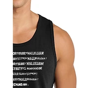 La Pop Art Men's American Flag Inspirational Quote Typography Graphic Tank Top