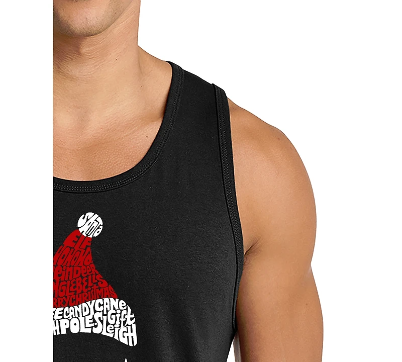 La Pop Art Men's Christmas Gnome Graphic Tank Top