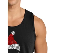 La Pop Art Men's Christmas Gnome Graphic Tank Top