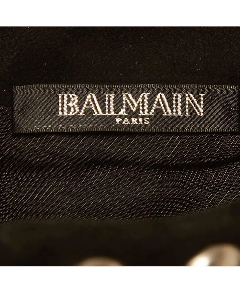 Pre-Owned Balmain Women's Studded Suede Mini Skirt