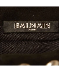 Pre-Owned Balmain Women's Studded Suede Mini Skirt