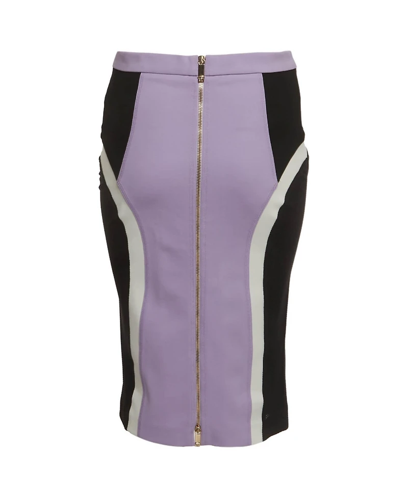Pre-Owned Versace Women's Multicolour Jersey Pencil Skirt