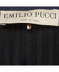 Pre-Owned Emilio Pucci Women's Laser Cut Plisse High Low Hem Skirt