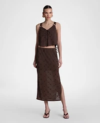 Avec Les Filles Women's Drawstring Midi Skirt