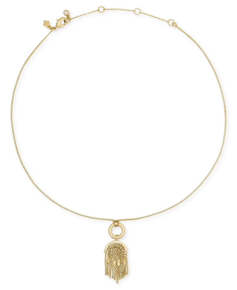 kate spade new york Gold-Tone Tassel Pendant Necklace
