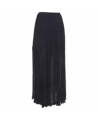 Pre-Owned Chloe Women's Crinkle Chiffon Tiered Maxi Skirt