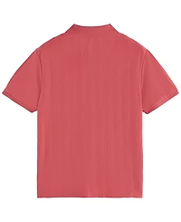Scotch & Soda Men's Popcorn Textured Quarter-Zip Short-Sleeve Polo Shirt