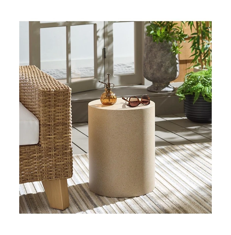 Safavieh Tina Cylinder Outdoor Accent Table