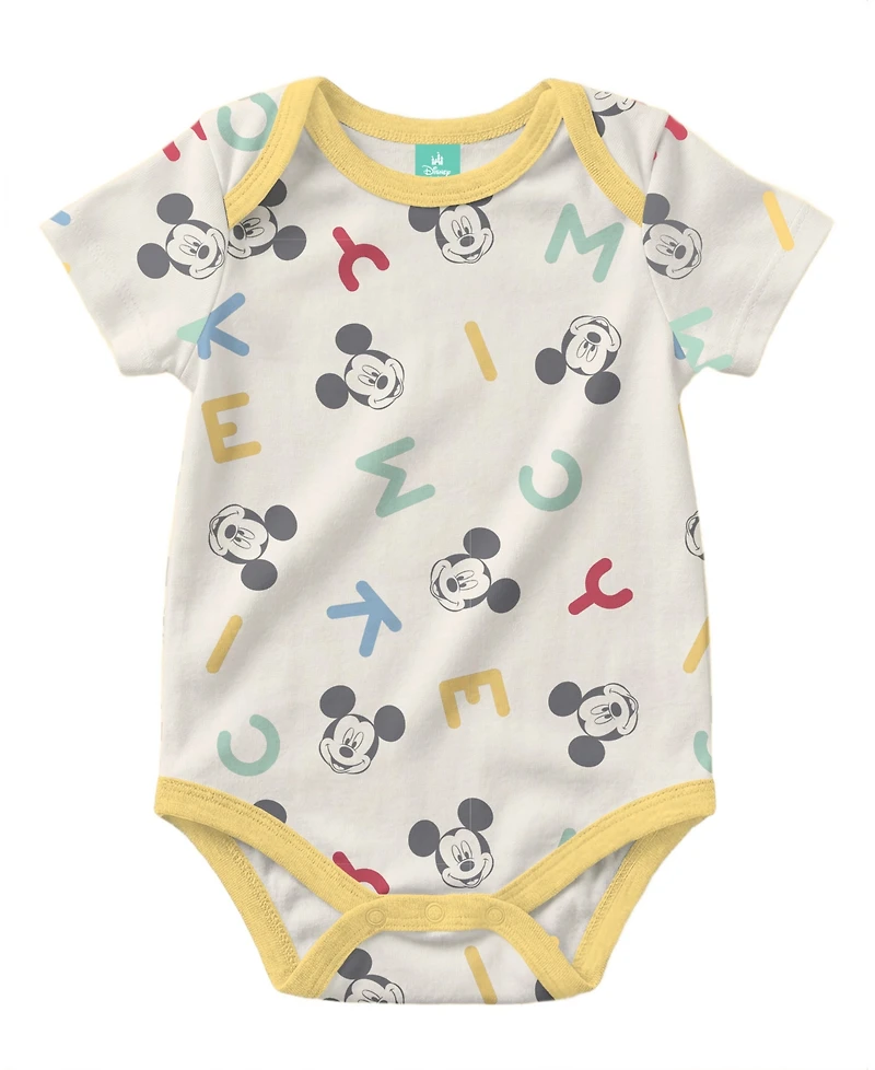 Disney Baby Boys' Mickey Mouse Long-Sleeve Hoodie, 2 Bodysuit and Pants, 4-Piece Set