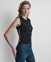 Dkny Jeans Women's Sleeveless Crewneck Sweater