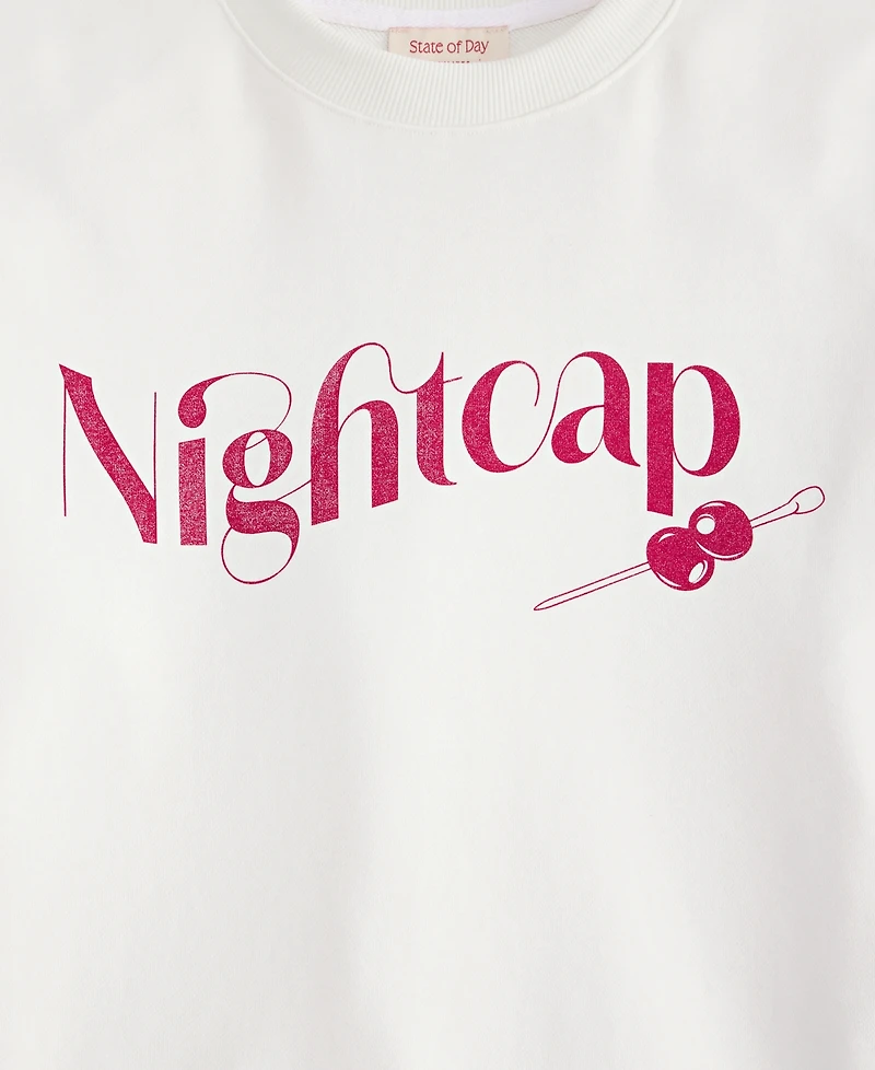 State of Day Women's Nightcap French Terry Graphic Sweatshirt, Macy's Exclusive