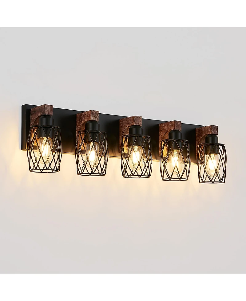 Midola 31" Industrial Vintage 5-Light Wall Sconce