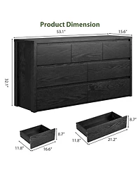 homfan Modern 7 Drawer Dresser for Bedroom