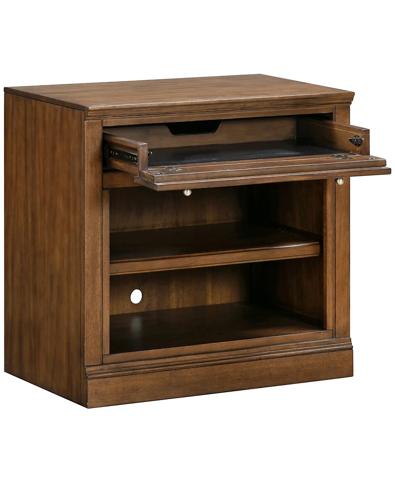 Amren 129" Wood 2 Door Console And Hutches WithFireplace Insert