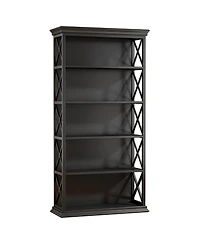 Slickblue Industrial Bookshelf Metal and Wooden Display Shelf