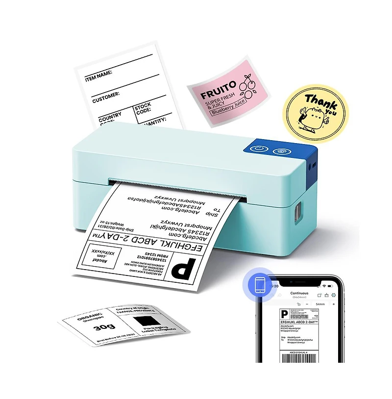 Swifint Thermal Shipping Label Printer, 4x6 Bluetooth Label Printer for Small Business, Wireless Label Maker, Works with iOS, Android