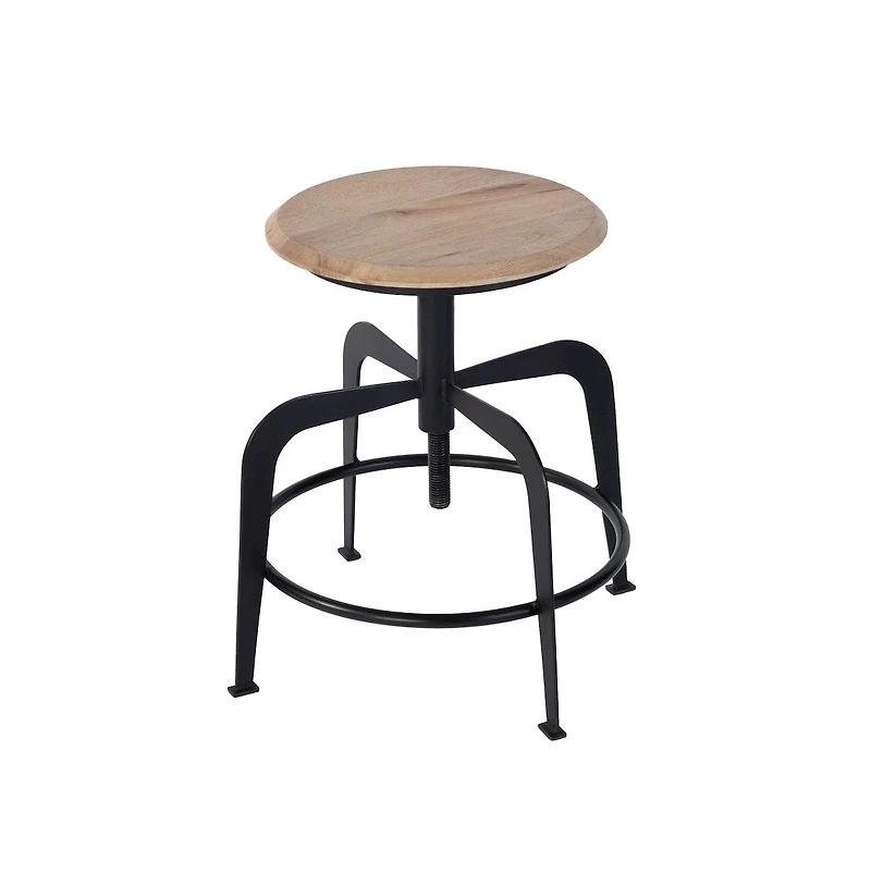 Butler Specialty Edison 20-27 in. Adjustable Seat Height Iron Bar Stool