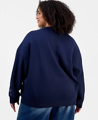 Rebel Veil Trendy Plus Size Fleece Crewneck Sweatshirt