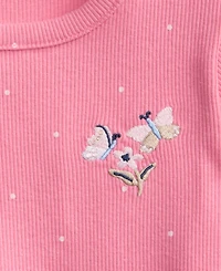 First Impressions Baby Girls' Mix & Match Short-Sleeve Butterfly Ribbed T-Shirt, Macy's Exclusive