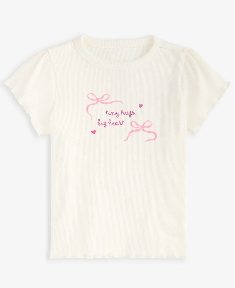 First Impressions Baby Girls' Mix & Match Short-Sleeve Bows Ribbed T-Shirt, Macy's Exclusive