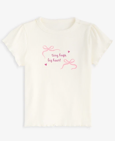 First Impressions Baby Girls' Mix & Match Short-Sleeve Bows Ribbed T-Shirt, Macy's Exclusive