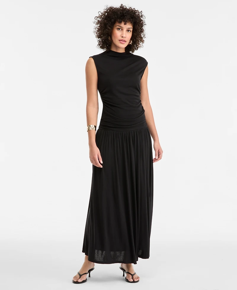 I.n.c. International Concepts Women's Ruched-Waist Maxi Skirt, Macy's Exclusive