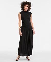 I.n.c. International Concepts Women's Ruched-Waist Maxi Skirt, Macy's Exclusive